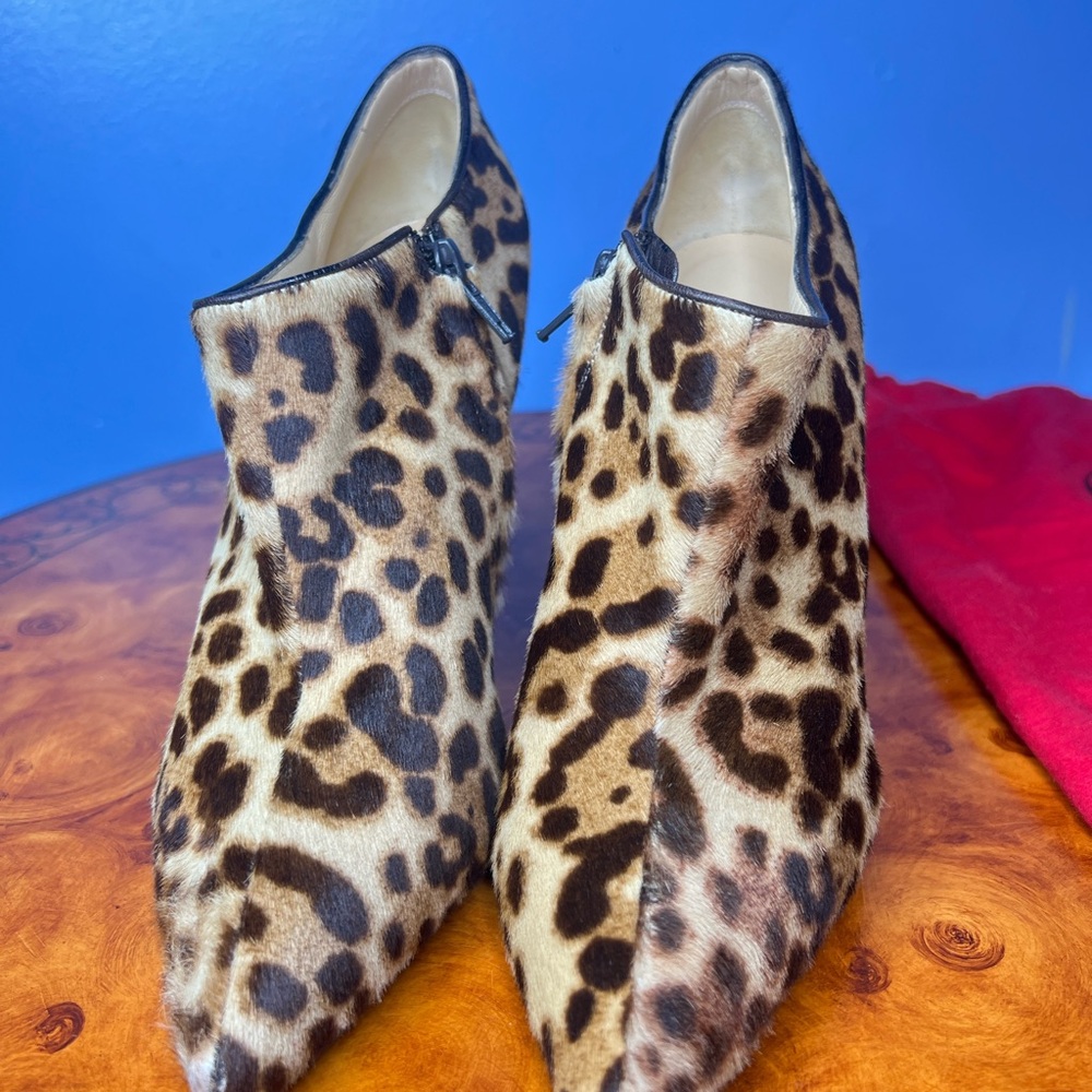 Christian Louboutin Leopard Print Heels with Red Soles - Picture 3 of 7